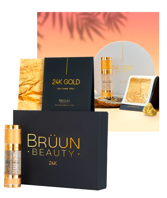BRÜUN 24K Pure Gold Sheet Face Mask with 3 Peel-Off Jelly Mask Spa Set